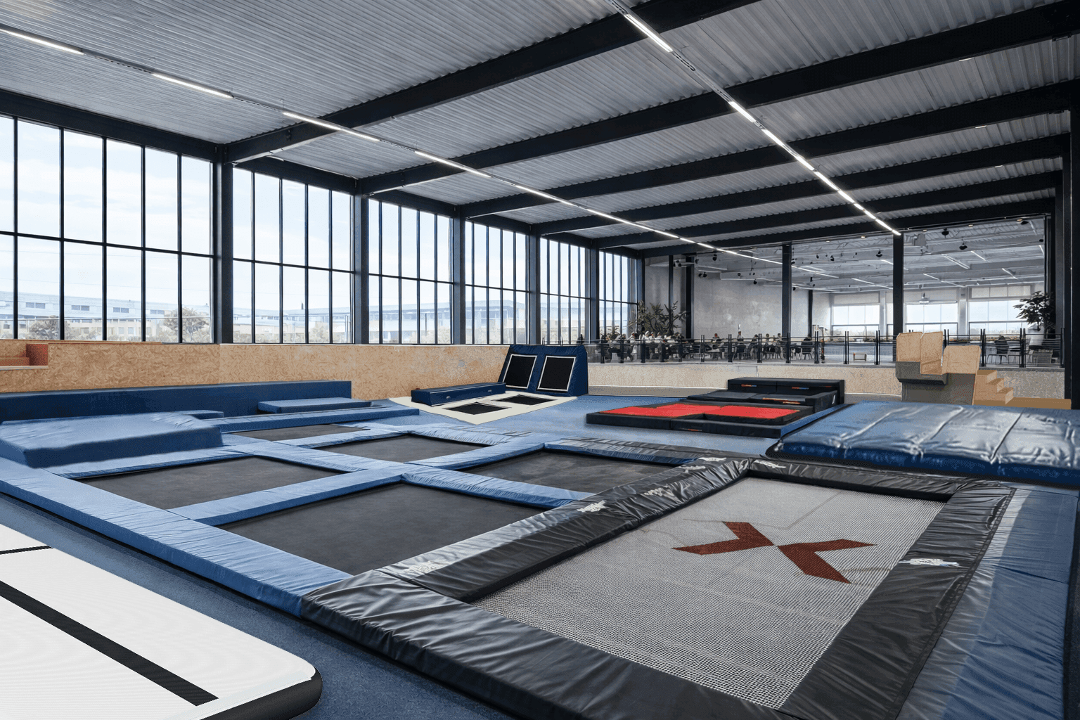 Vision Sporthalle - Trampolinhalle Visualisierung